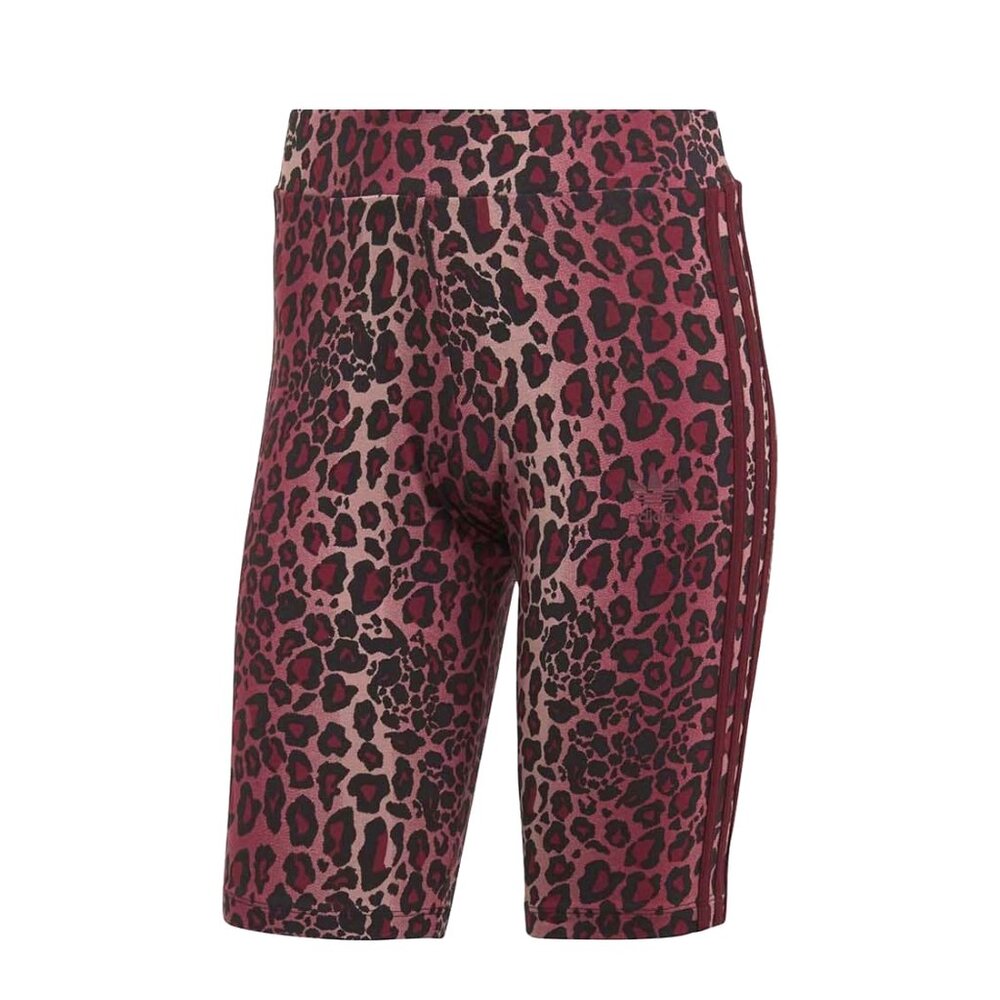 NWT Adidas Bike Shorts Leggings Leopard Print Stretch XS